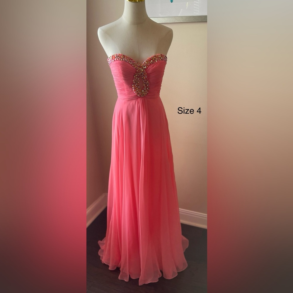 055 Sherri Hill Pink Prom Dress
